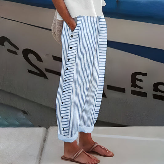 Pure Vesta | Light linen trousers with pockets