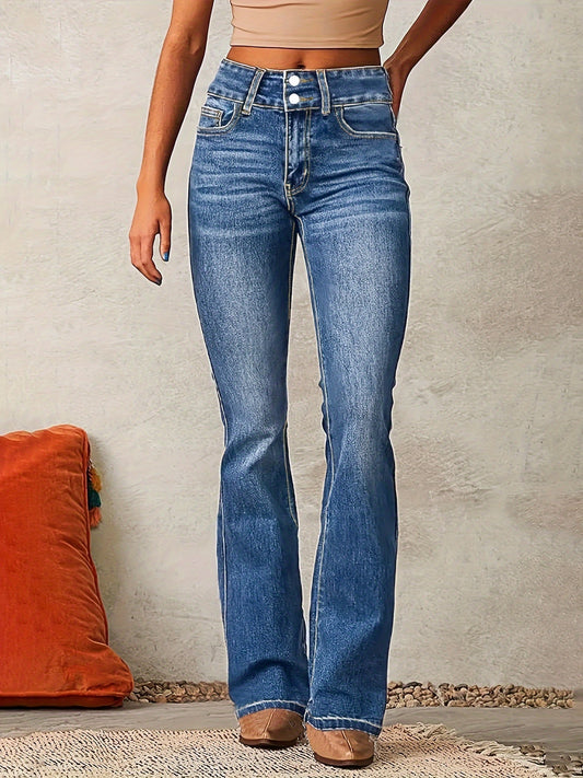 Pure Vesta | High-waisted jeans with flared legs
